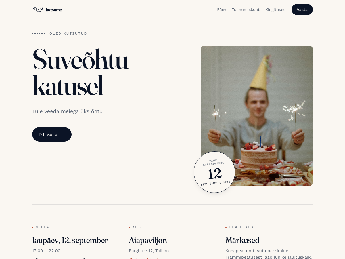 Näidiskutse kujundusega Soe ajakirjandus